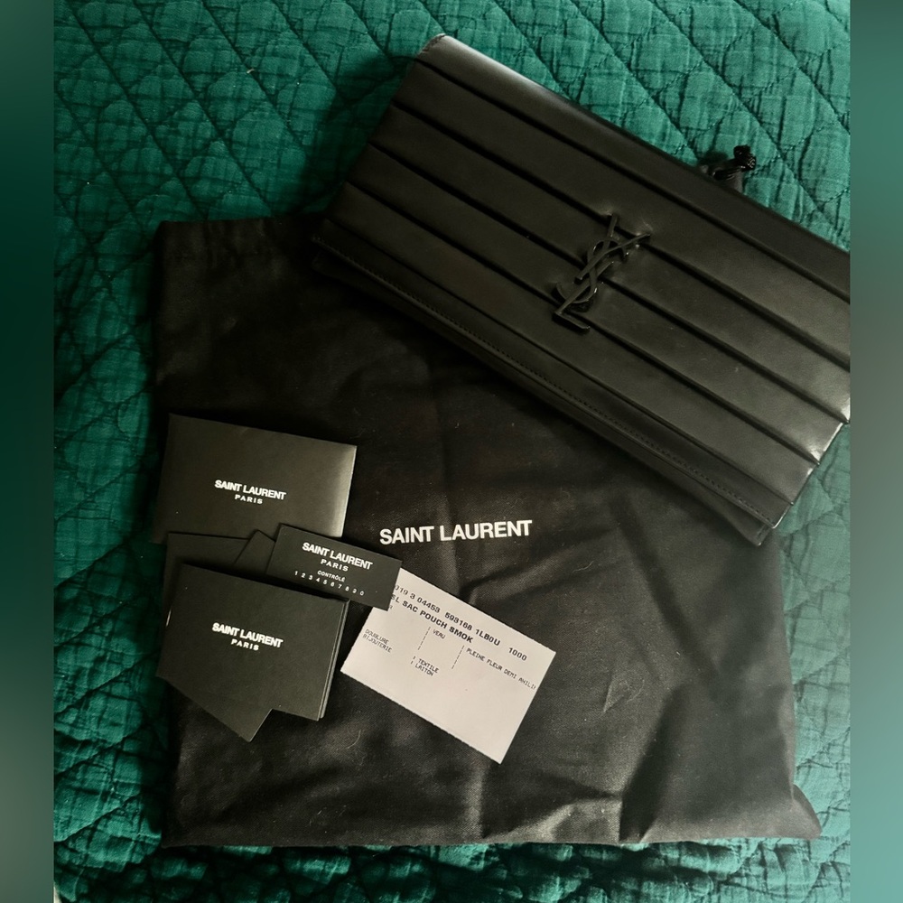 Yves Saint Laurent “Le Smoking” pleated clutch